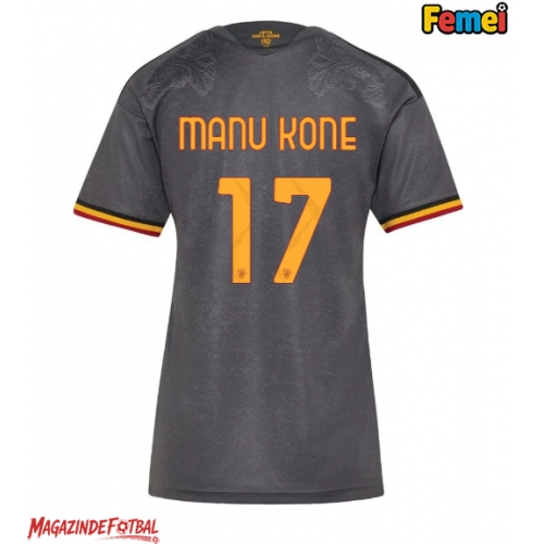 AS Roma Manu Kone #17 Tricou Fotbal Replică 2026-27 Femei Treilea AS Roma Manu Kone #17 Tricou Fotbal Replică 2026-27 Femei Treilea